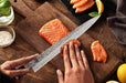270mm High Carbon Japanese Full Damascus Desert Ironwood Handle Sashimi Kitchen Knife - The Bamboo Guy