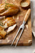 Xinzuo Pro 430 Stainless Steel Meat Carving Fork Barbecue Fork Olivewood Handle 12 Inch - The Bamboo Guy