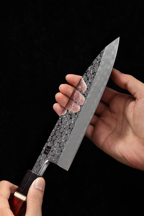 XINZUO Deba Professional Handmade Japanese 110 layers Damascus Steel Sharp Kitchen Knife - The Bamboo Guy